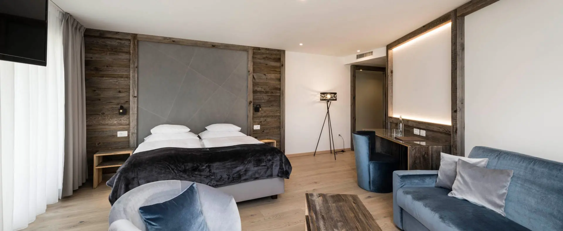 Doppelbett, TV, Modern, Sofa, Holz, Schreibtisch