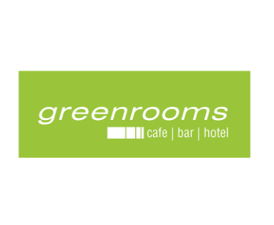 GreenRooms, Logo und Schrift, grünes rechteck