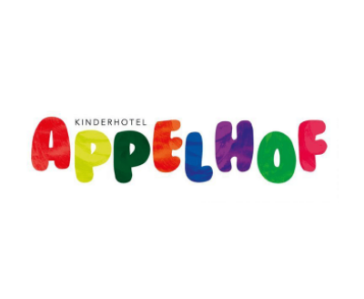 Kinderhotel Appelhof, Schrift und Logo, diverse Farben