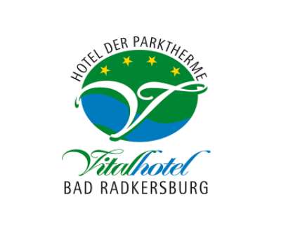 Vitalhotel der Parktherme, Logo und Schrift, grün blau