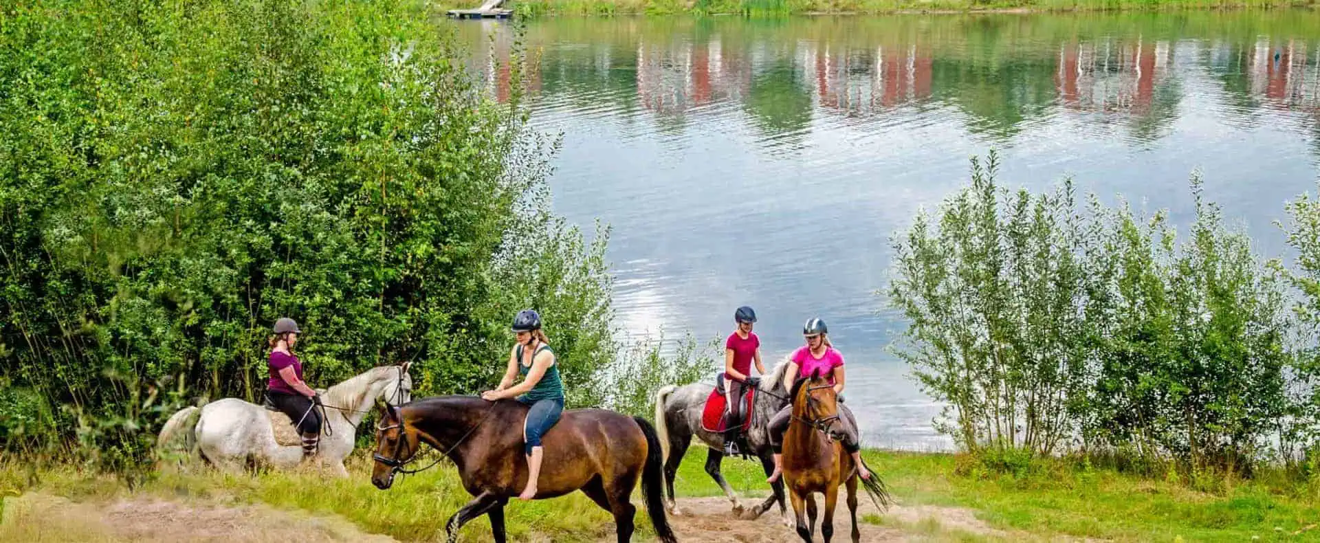 Pferde und reiten am Campingareal, Campingpark Geesthof