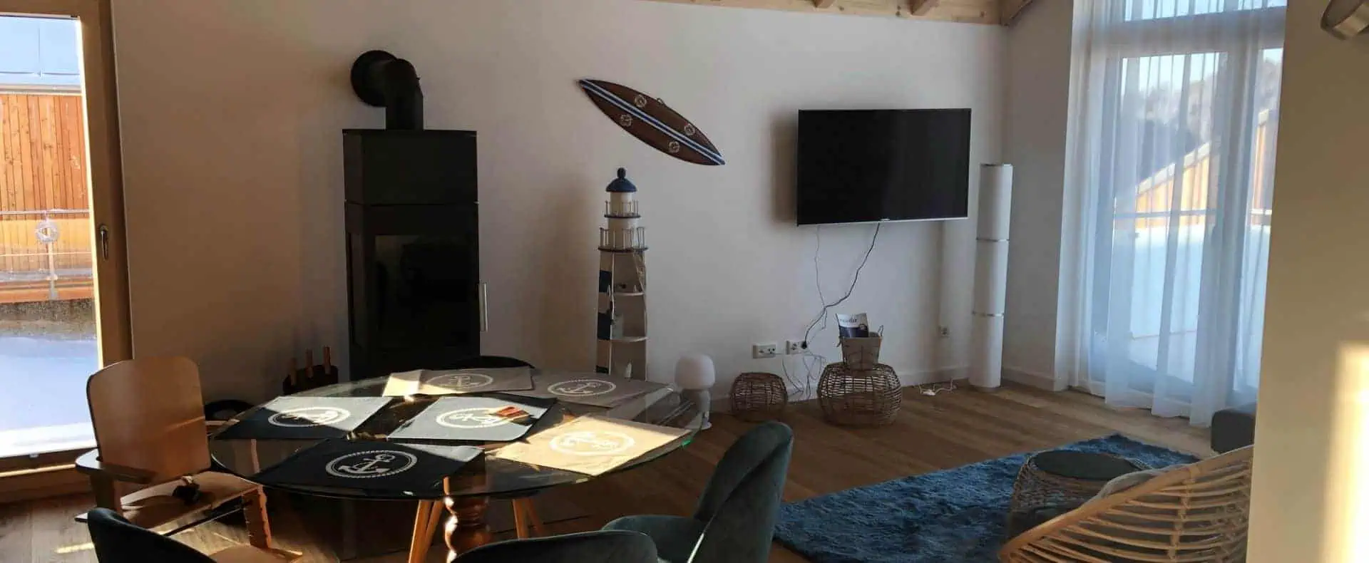 Waidlerland Ferienpark Ferienwohnung Wasser, Essbereich
