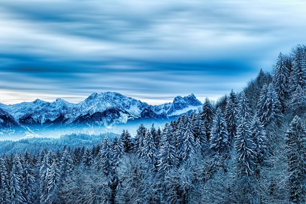 Winterlandschaft der Allgäuer Berge
