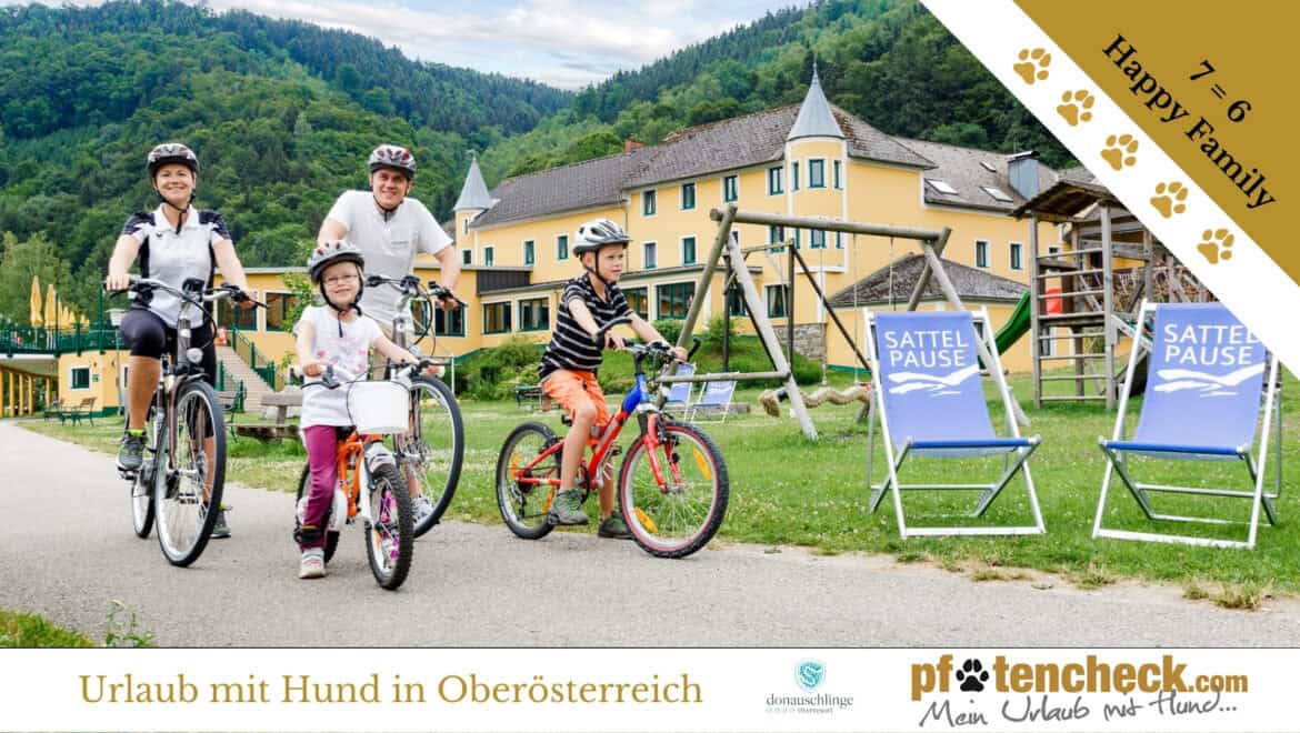 Happy Family: 7 = 6 beim Family Angebot im Riverresort Donauschlinge. Ab € 1699 pro Familie!