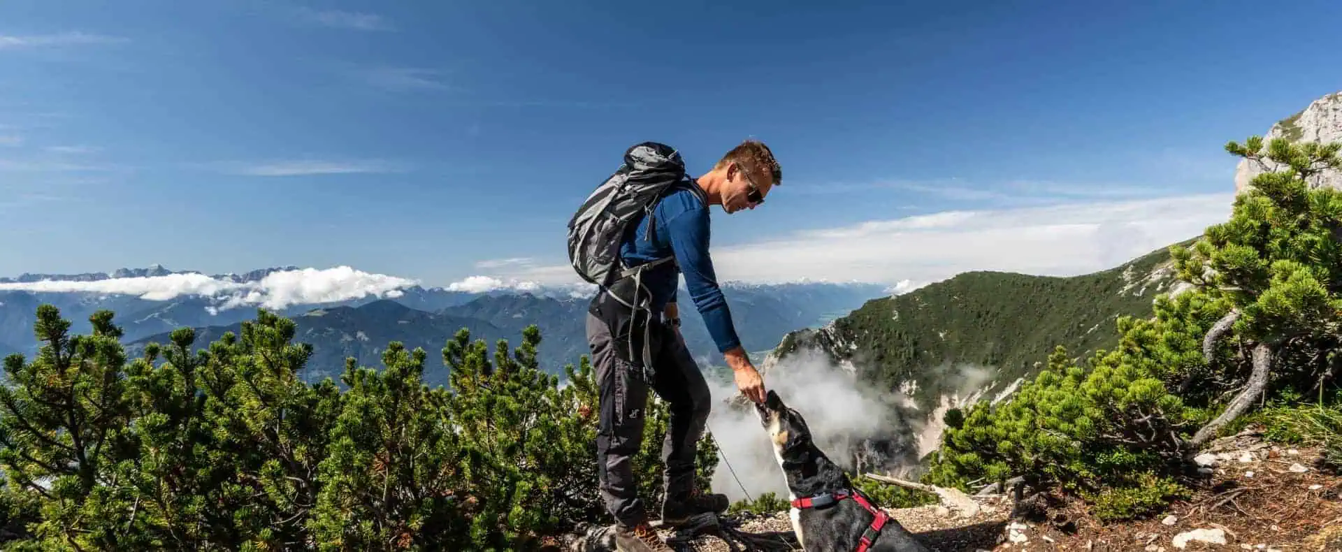 Der Hund bekommt natürlich auch am Berg ein Leckerli. (c)Carolin Thiersch