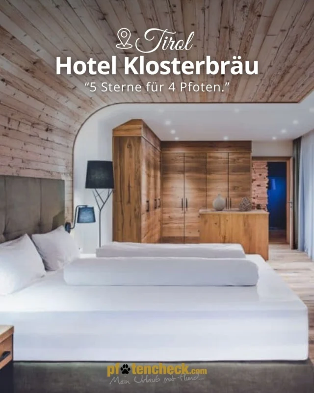 🐾 Empfehlung: Hotel Klosterbräu – 5 Sterne für 4 Pfoten in Seefeld 🐶✨

Im Hotel Klosterbräu in Seefeld wird Hundefreundlichkeit großgeschrieben. Das traditionsreiche Haus bietet ein besonderes Highlight: ein 150.000 m² großes privates Gassi- und Faulenzergelände direkt am Hotel – ohne Leinenzwang für Hotelhunde. Wander-, Wege- und Loipennetze starten direkt hinter dem Haus – ideal für ausgedehnte Touren mit deinem Vierbeiner. 🐾🌿

Schon bei der Ankunft wird dein Hund willkommen geheißen: Im Zimmer warten Hundenapf, ein Goodie und eine kuschelige Schlafgelegenheit. Zusätzlich gibt es Hundehandtücher, Futter- und Wassernäpfe im gesamten Hotel, Hundefutter im Haus sowie sogar eine eigene Hundemenükarte. 🤍

Auch im Alltag bleibt ihr zusammen: Es gibt eigene Bereiche im Restaurant sowie 2 Hundestuben. Hunde dürfen zudem auf die Liegewiese und in den Garten. Auf Wunsch kannst du ein Zimmer mit direktem Gartenzugang buchen.

Viel Platz, viele Extras und echtes Willkommen für Hunde. 🐕