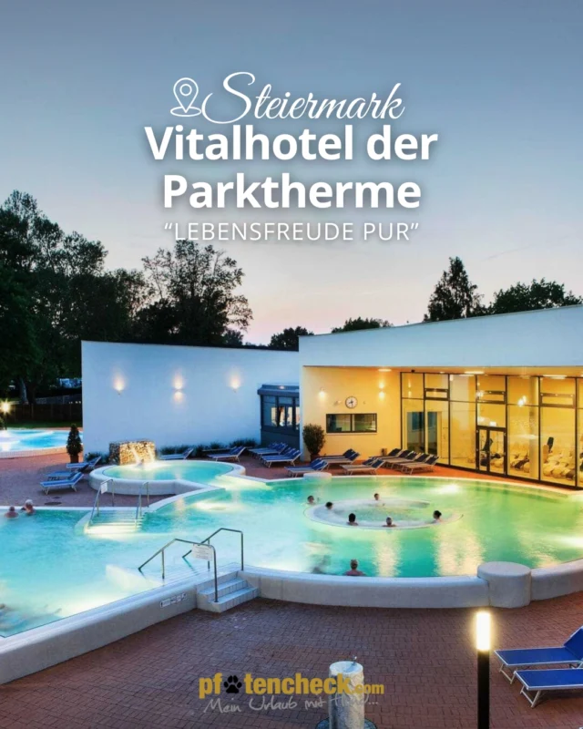 🐾 Empfehlung: Vitalhotel der Parktherme – entspannte Auszeit mit Hund in Bad Radkersburg 🐶🌿

Im mit 4 Pfoten ausgezeichneten Vitalhotel der Parktherme Bad Radkersburg sind auch vierbeinige Gäste herzlich willkommen. Die Lage bietet ideale Möglichkeiten, gemeinsame Urlaubstage abwechslungsreich zu gestalten.

Direkt in der Umgebung laden die grünen Murauen zu ausgedehnten Spaziergängen mit deiner Fellnase ein. Auch die mediterran geprägte Altstadt von Bad Radkersburg liegt ganz in der Nähe und lässt sich wunderbar gemeinsam erkunden. 🐾

Nach einem aktiven Tag darf dein Hund dich sogar an die Hotelbar begleiten, während du den Abend entspannt bei einem Getränk ausklingen lässt. Für Zweibeiner bietet die direkt angrenzende Parktherme zusätzlich Erholung mit Thermalwasser, Saunen sowie Kosmetik- und Massageangeboten.

So lassen sich Urlaub mit Hund, Naturerlebnisse und Wellness wunderbar miteinander verbinden – für eine erholsame gemeinsame Auszeit im steirischen Thermenland. 💕

#pfotencheck #meinurlaubmithund #urlaubmithund #hundefreundlich #hundewillkommen